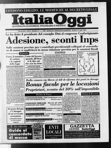 Italia oggi : quotidiano di economia finanza e politica